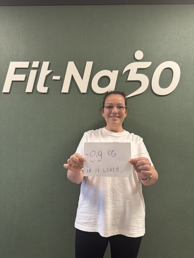 9.9 kg afgevallen in 11 weken bij Fit-Na50
