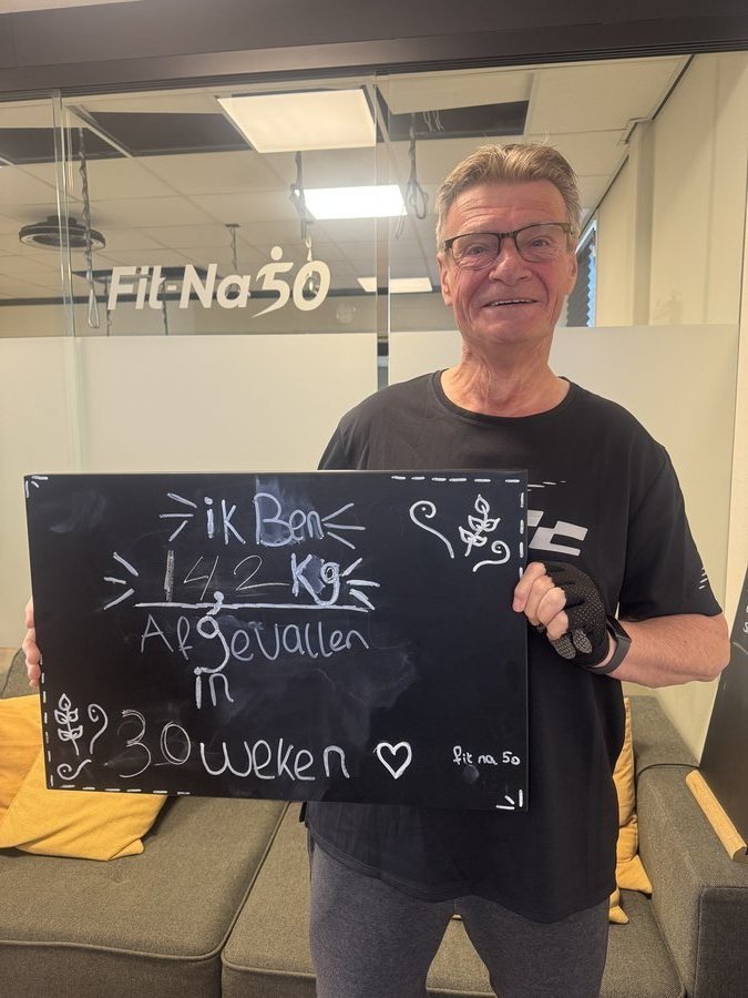 14.2 kg afgevallen in 30 weken bij Fit-Na50