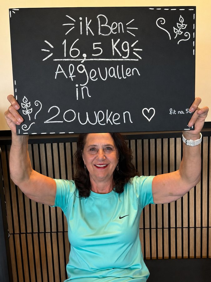 16.5 kg afgevallen in 20 weken bij Fit-Na50